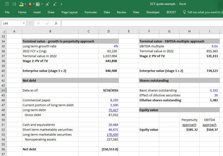 DCF Model Training Guide: How to Build a DCF in Excel